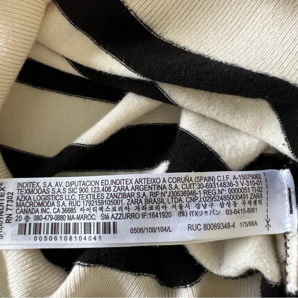 Zara Black and White Striped Sweater - Picture 4 of 6